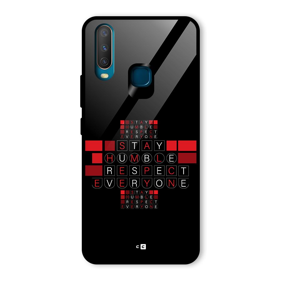 Humble Respect Glass Back Case for Vivo Y17