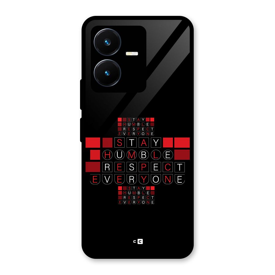 Humble Respect Glass Back Case for Vivo Y22s