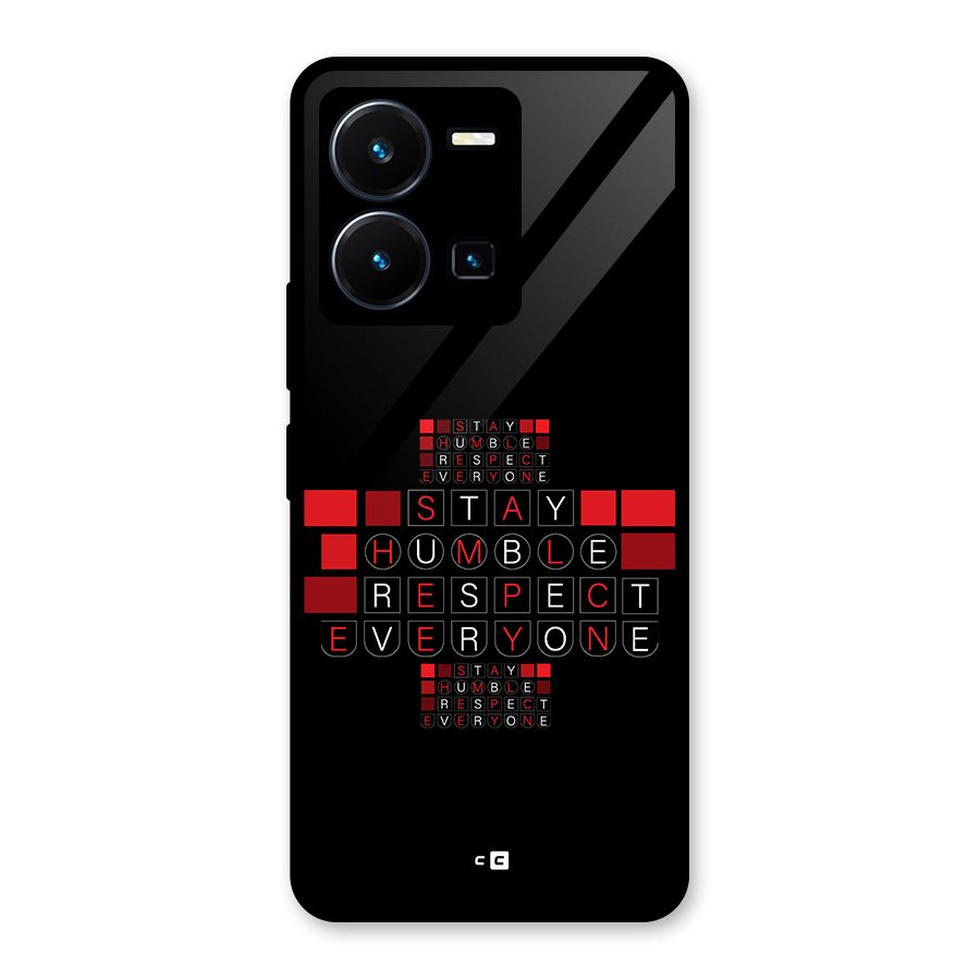 Humble Respect Glass Back Case for Vivo Y35