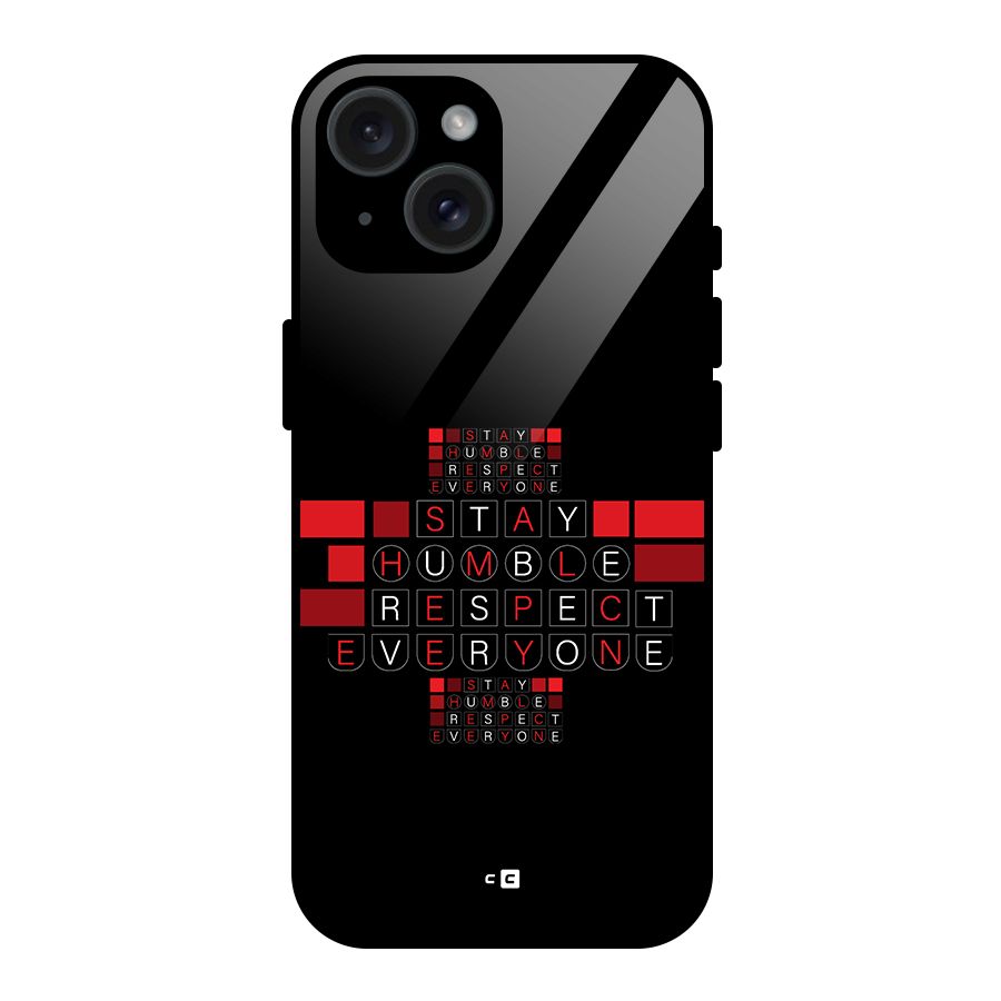Humble Respect Glass Back Case for iPhone 15