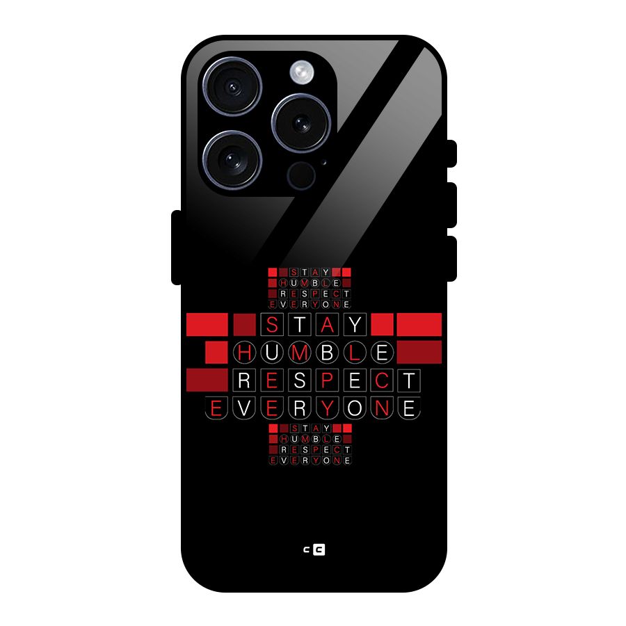 Humble Respect Glass Back Case for iPhone 15 Pro