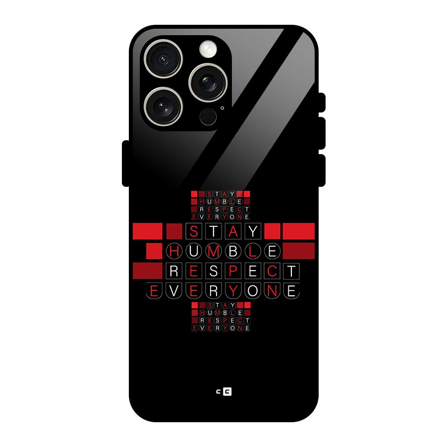 Humble Respect Glass Back Case for iPhone 15 Pro Max