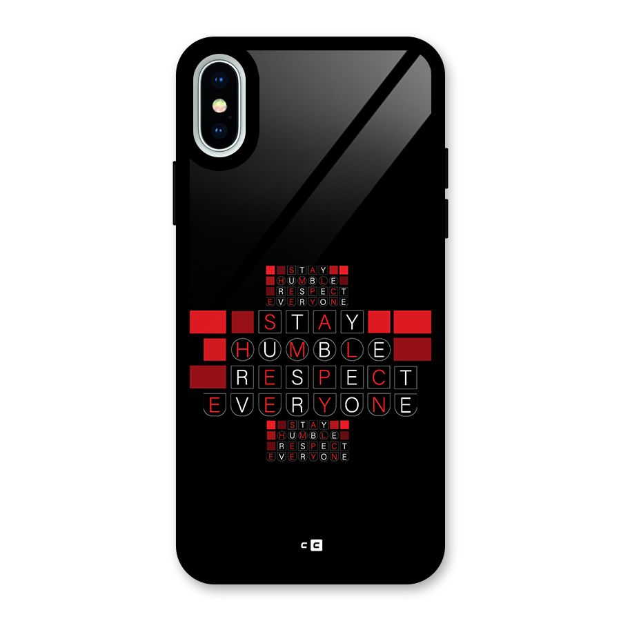 Humble Respect Glass Back Case for iPhone XS