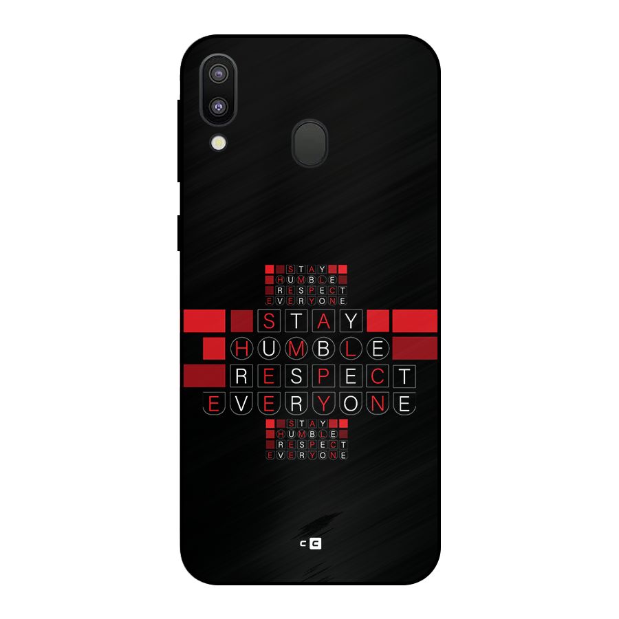 Humble Respect Metal Back Case for Galaxy M20