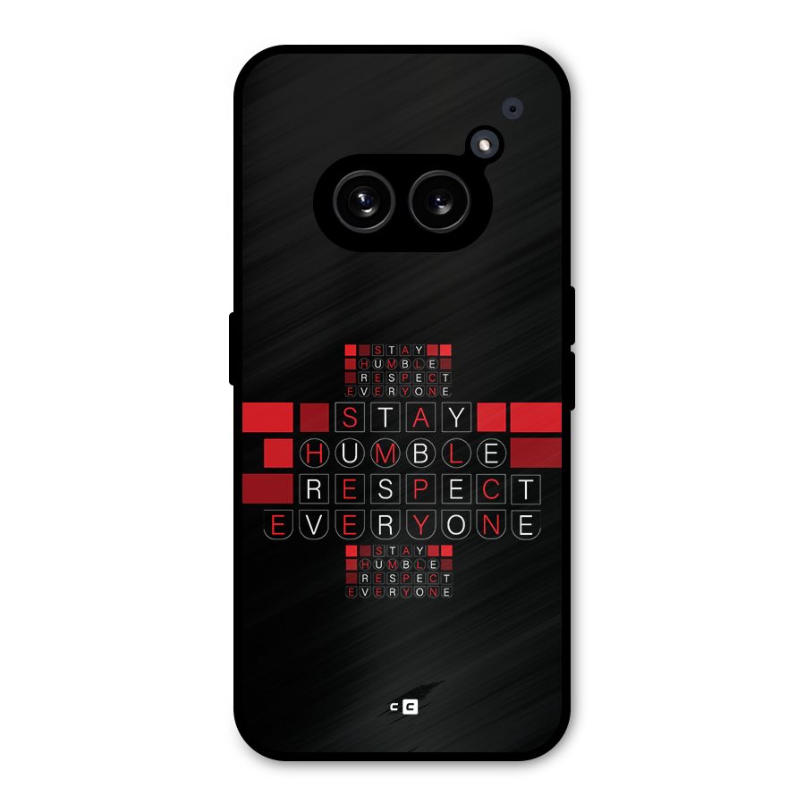 Humble Respect Metal Back Case for Nothing Phone 2a Plus