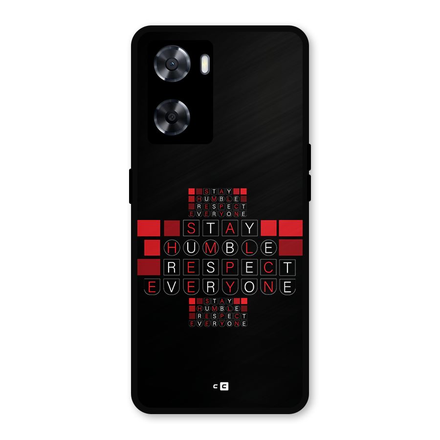Humble Respect Metal Back Case for OnePlus Nord N20 SE