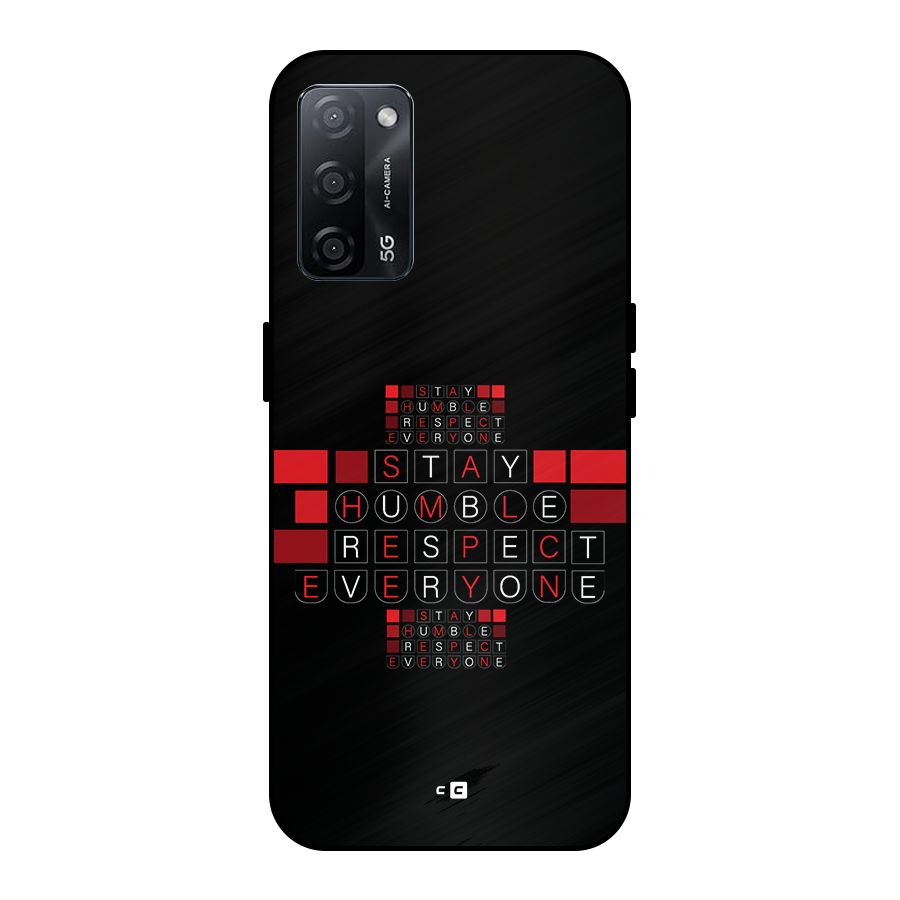 Humble Respect Metal Back Case for Oppo A53s 5G