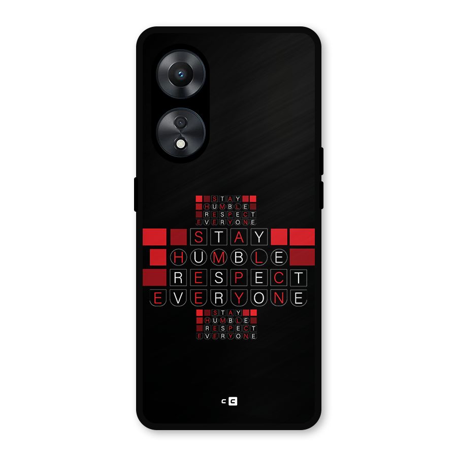 Humble Respect Metal Back Case for Oppo A78