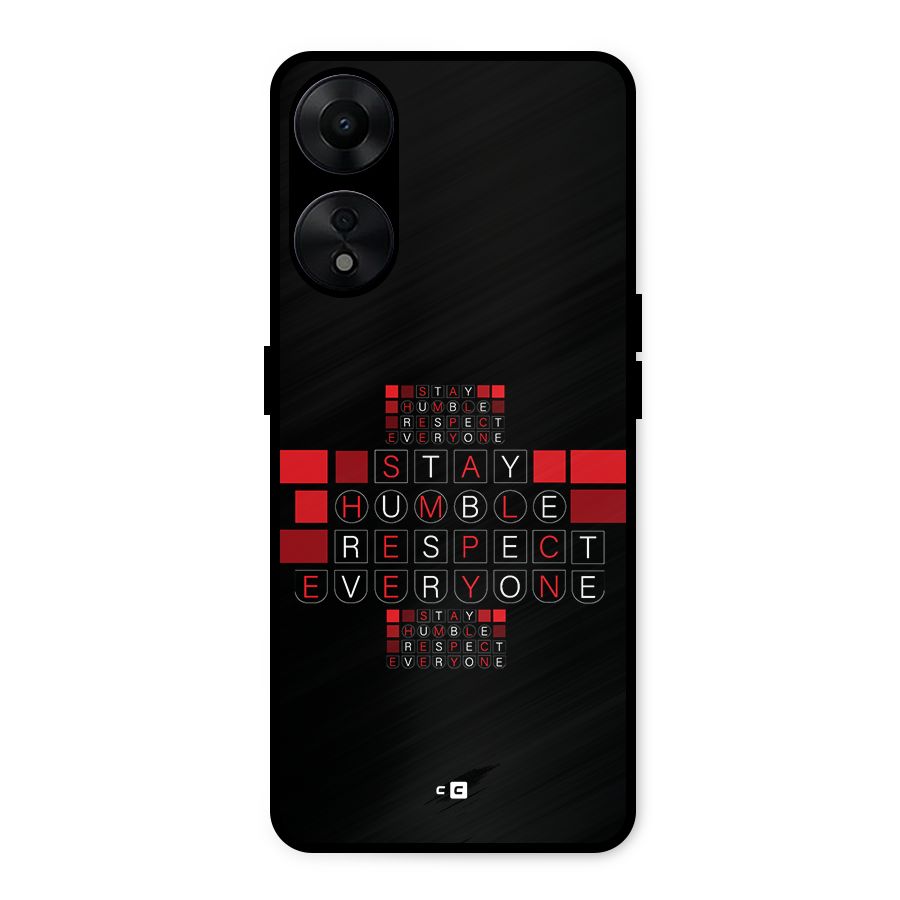 Humble Respect Metal Back Case for Oppo A78 5G