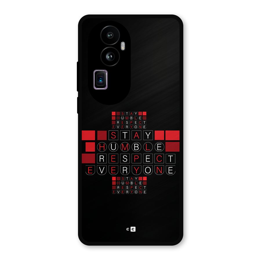 Humble Respect Metal Back Case for Oppo Reno10 Pro Plus