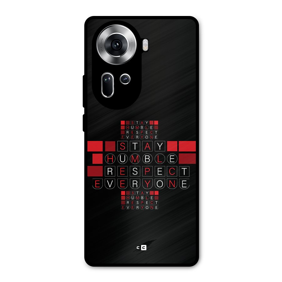 Humble Respect Metal Back Case for Oppo Reno11 5G
