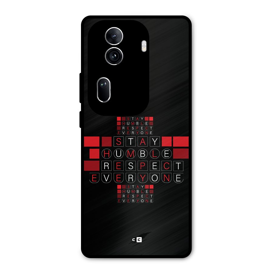 Humble Respect Metal Back Case for Oppo Reno11 Pro 5G