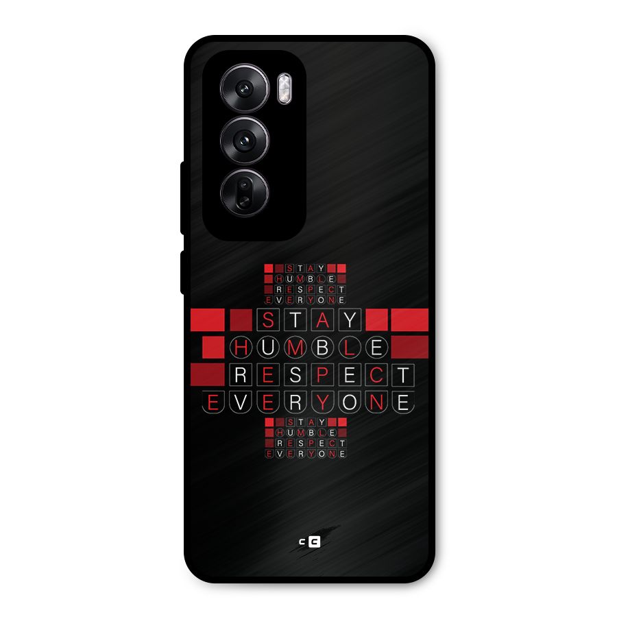 Humble Respect Metal Back Case for Oppo Reno12