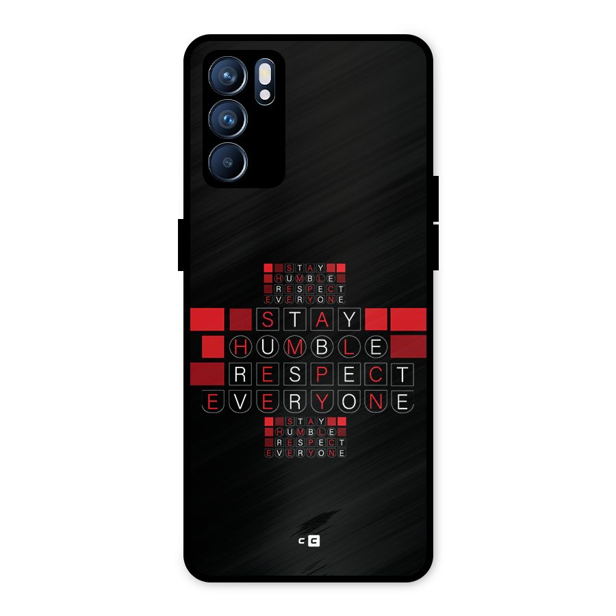 Humble Respect Metal Back Case for Oppo Reno6 5G