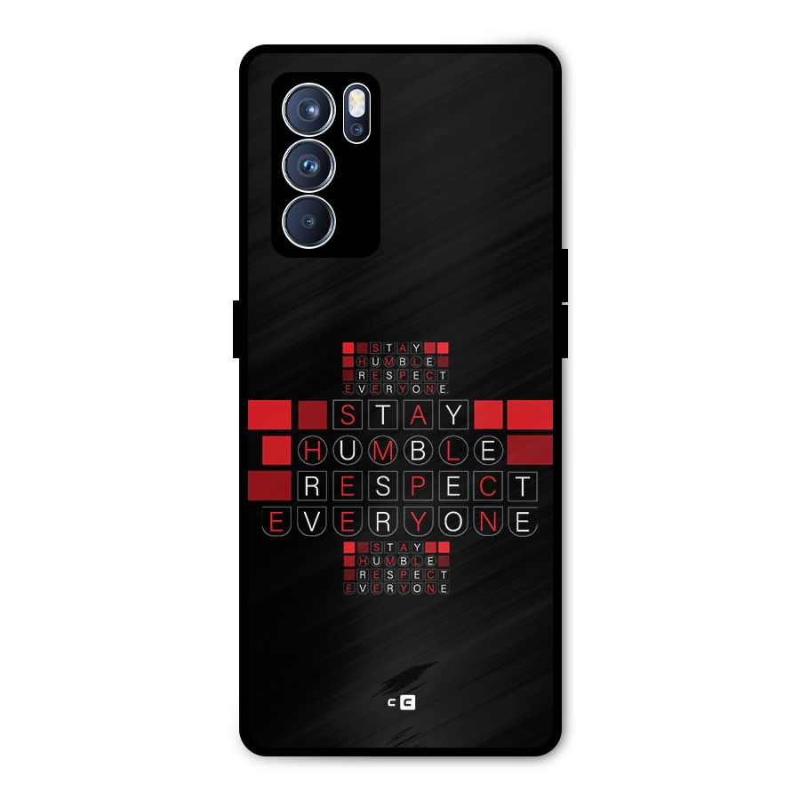 Humble Respect Metal Back Case for Oppo Reno6 Pro 5G