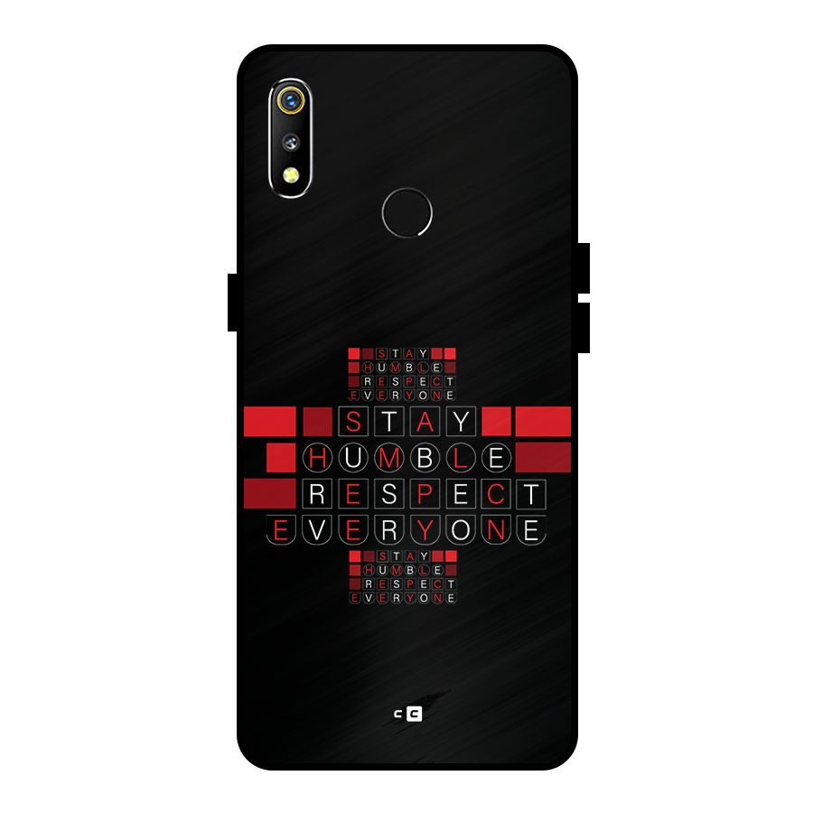 Humble Respect Metal Back Case for Realme 3i