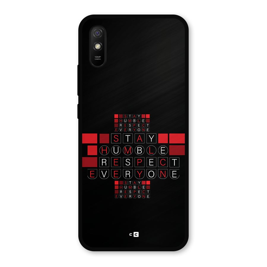Humble Respect Metal Back Case for Redmi 9a