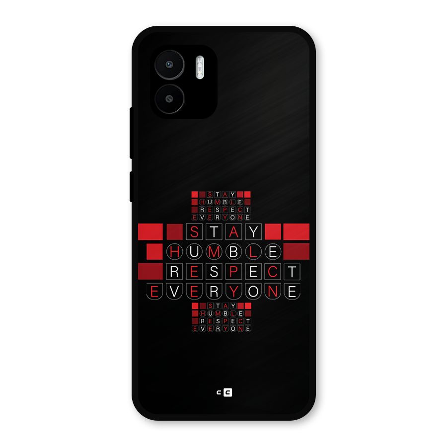 Humble Respect Metal Back Case for Redmi A2