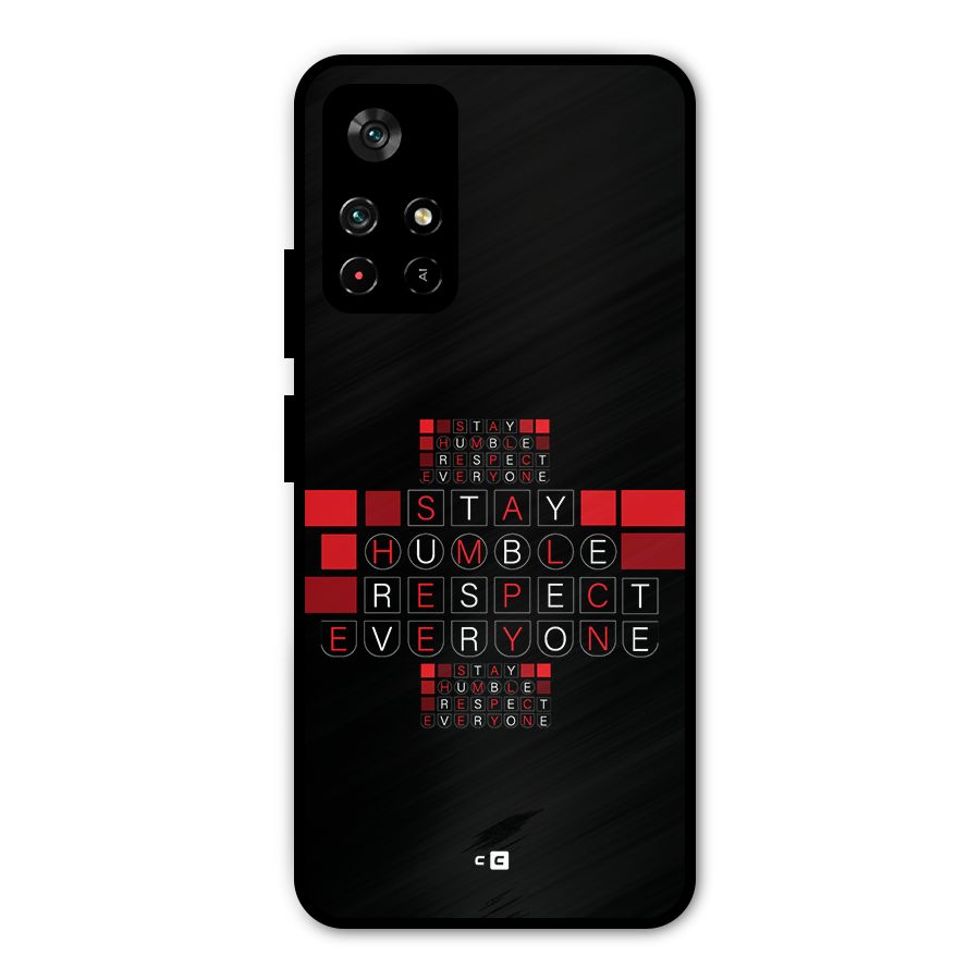 Humble Respect Metal Back Case for Redmi Note 11T 5G