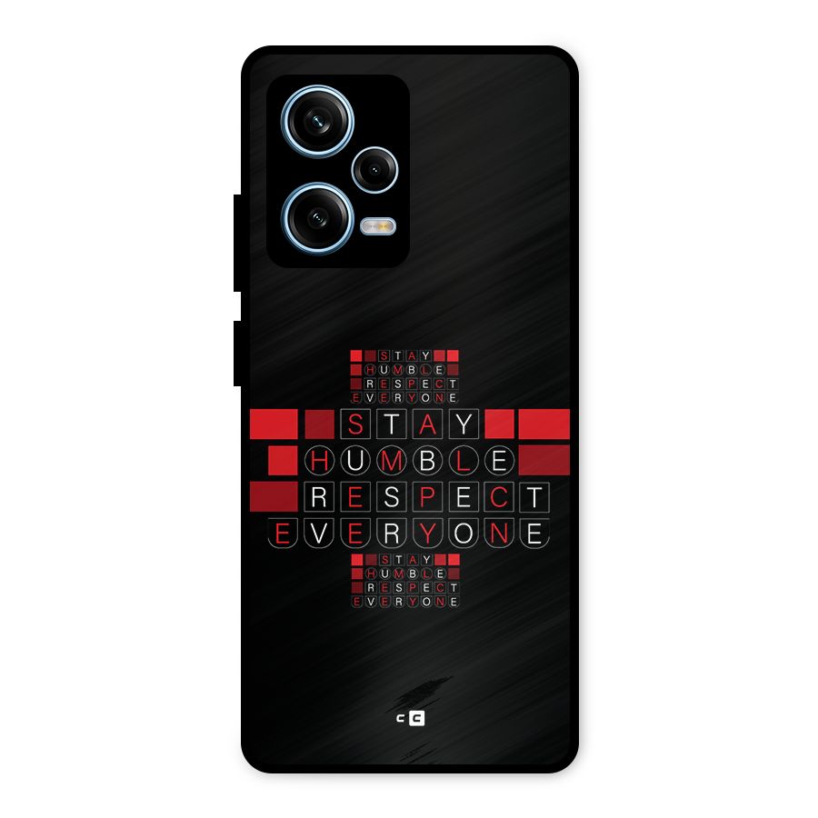 Humble Respect Metal Back Case for Redmi Note 12 Pro