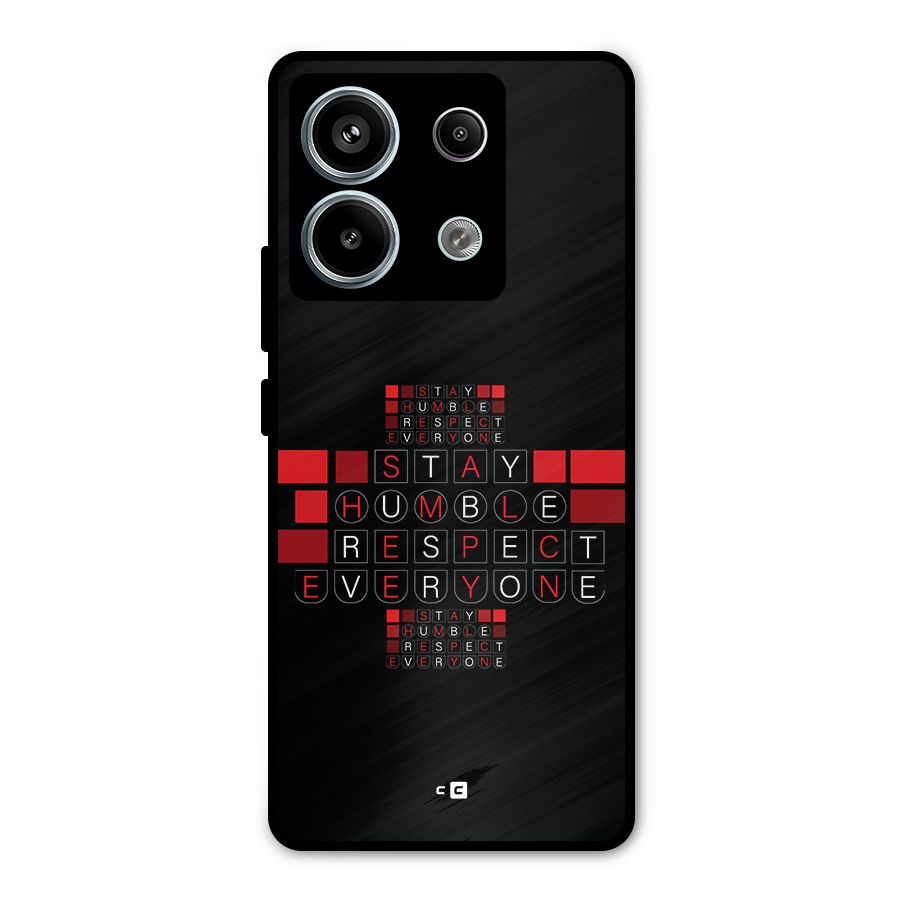 Humble Respect Metal Back Case for Redmi Note 13 Pro 5G