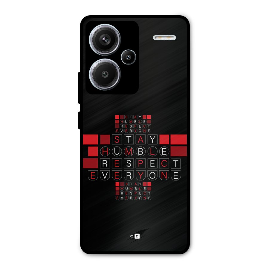 Humble Respect Metal Back Case for Redmi Note 13 Pro Plus