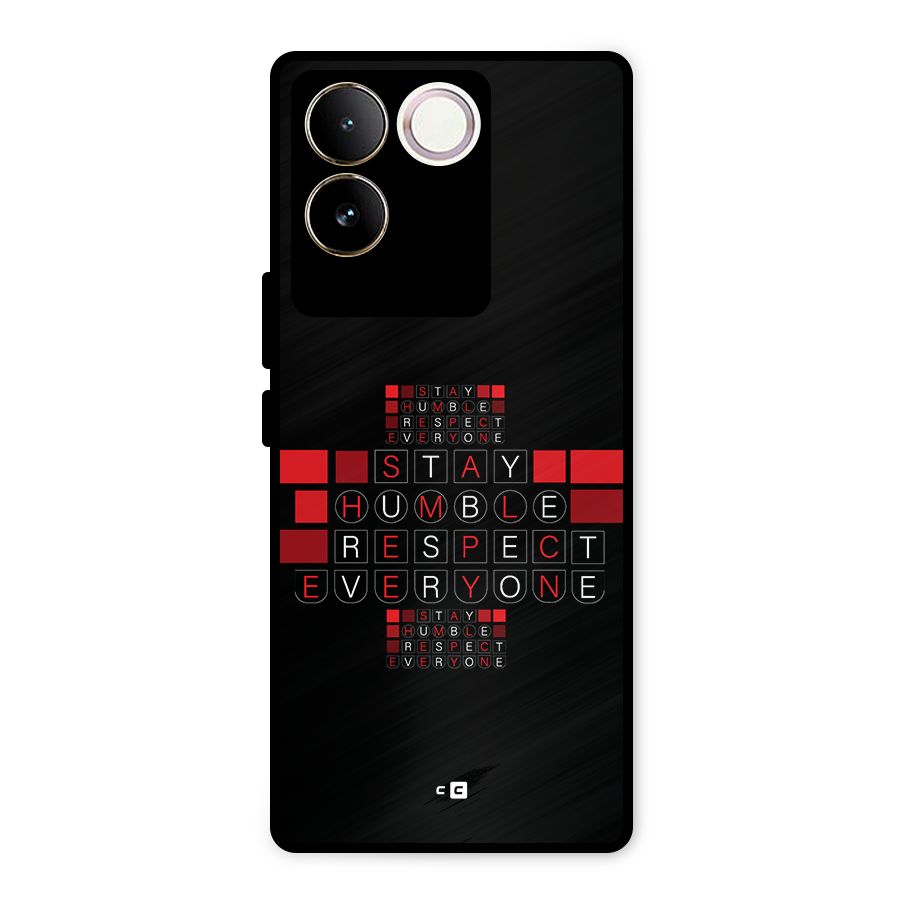 Humble Respect Metal Back Case for Vivo T2 Pro