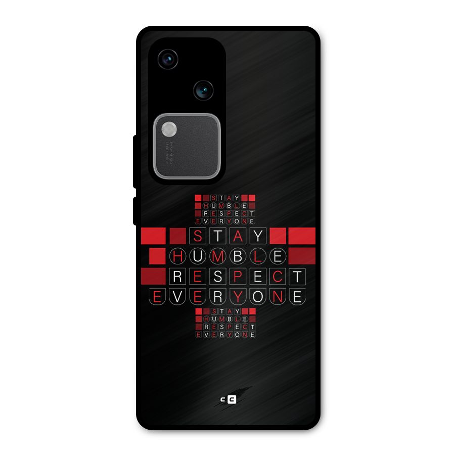 Humble Respect Metal Back Case for Vivo V30 Pro