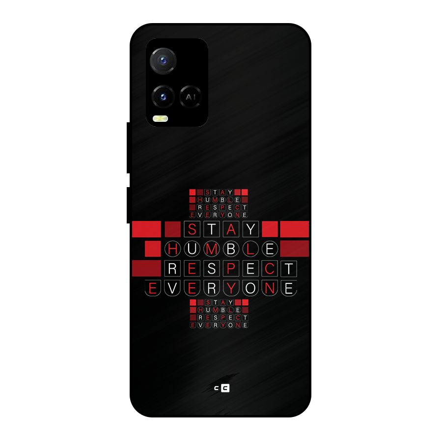 Humble Respect Metal Back Case for Vivo Y21G