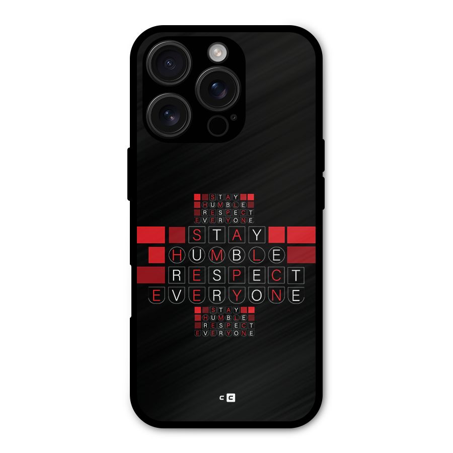 Humble Respect Metal Back Case for iPhone 16 Pro