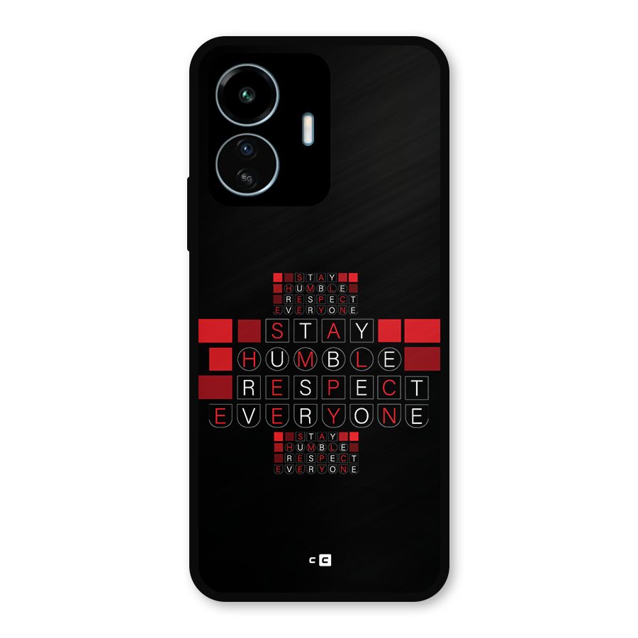 Humble Respect Metal Back Case for vivo iQOO Z6 Lite 5G