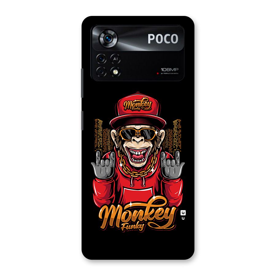 Hunky Funky Monkey Back Case for Poco X4 Pro 5G