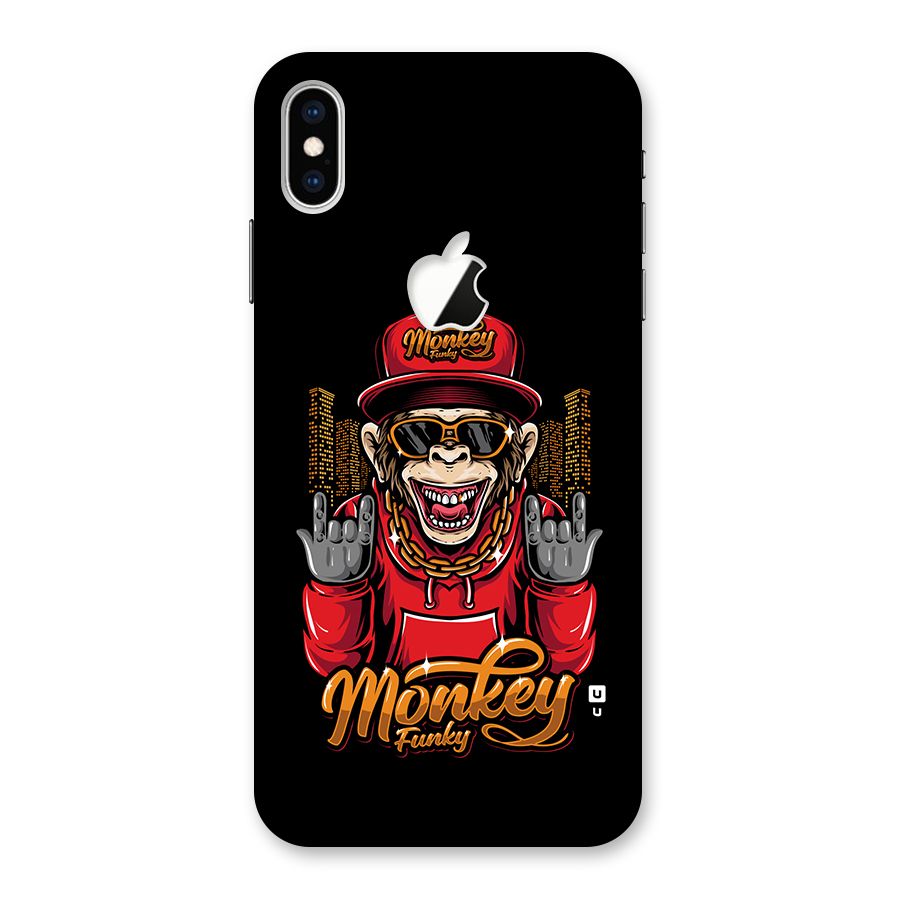 Hunky Funky Monkey Back Case for iPhone XS Max Apple Cut