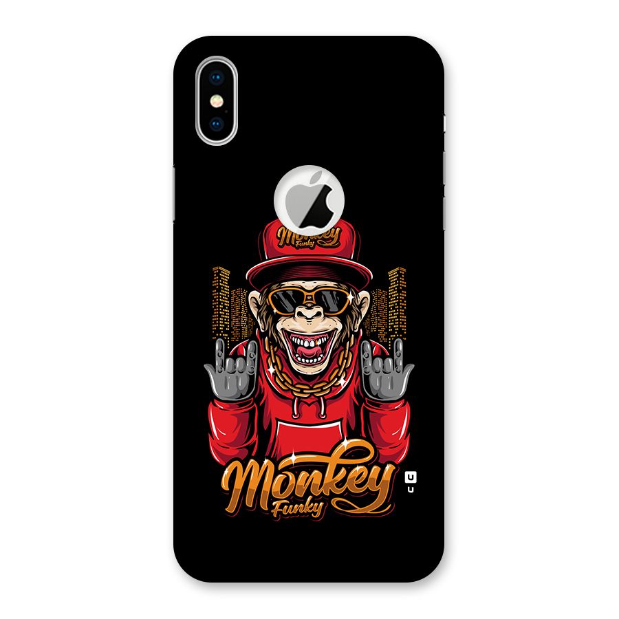 Hunky Funky Monkey Back Case for iPhone X Logo Cut