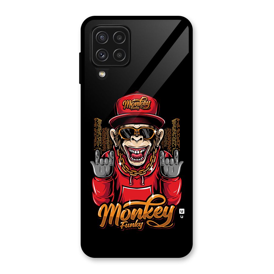 Hunky Funky Monkey Glass Back Case for Galaxy A22 4G
