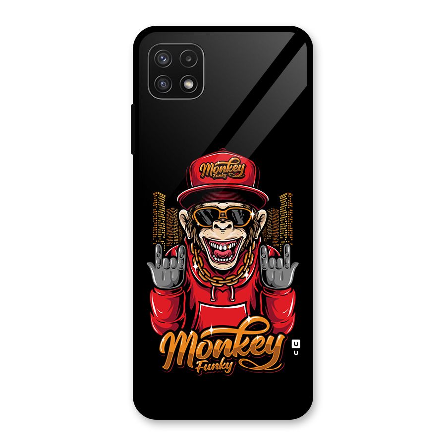 Hunky Funky Monkey Glass Back Case for Galaxy A22 5G