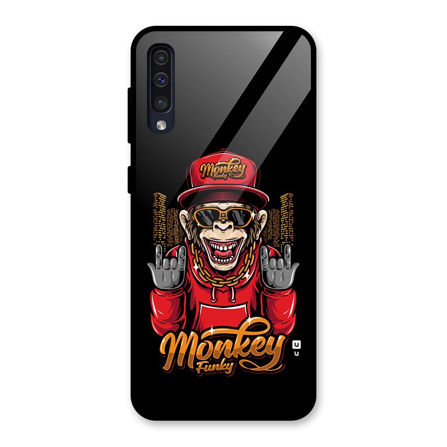 Hunky Funky Monkey Glass Back Case for Galaxy A30s