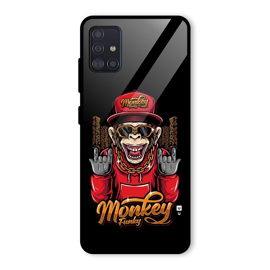 Hunky Funky Monkey Glass Back Case for Galaxy A51