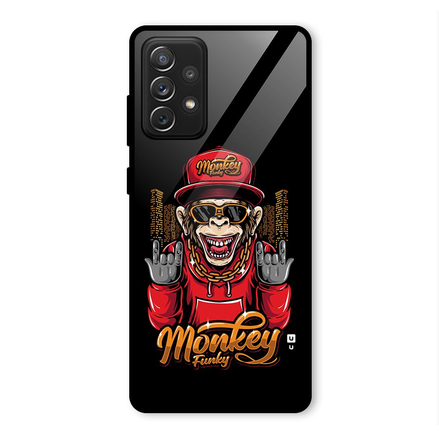 Hunky Funky Monkey Glass Back Case for Galaxy A72