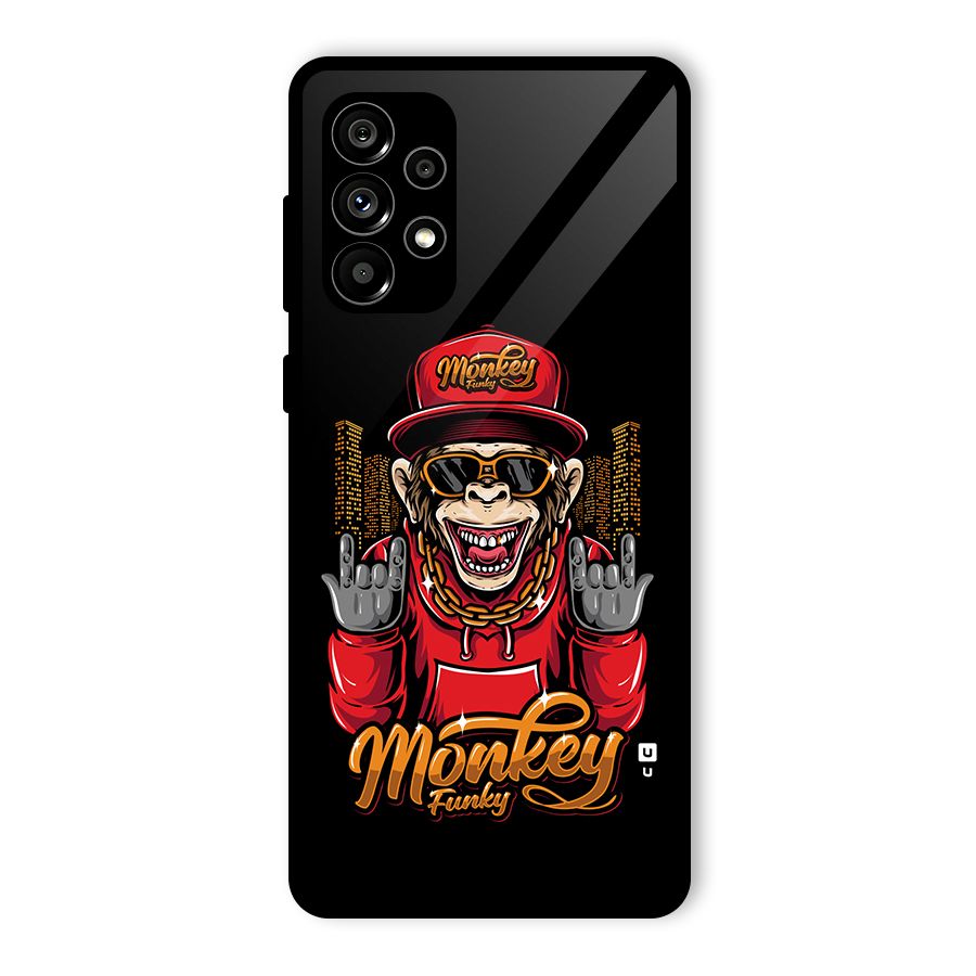 Hunky Funky Monkey Glass Back Case for Galaxy A73 5G