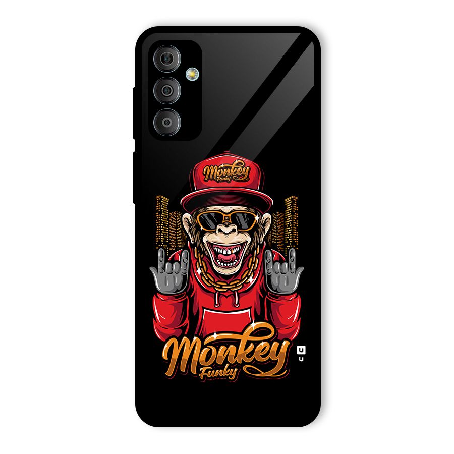 Hunky Funky Monkey Glass Back Case for Galaxy F23