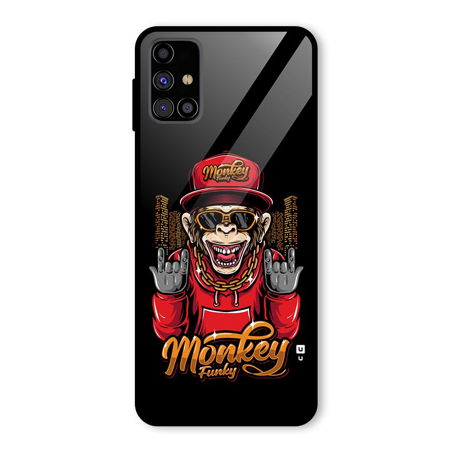 Hunky Funky Monkey Glass Back Case for Galaxy M31s