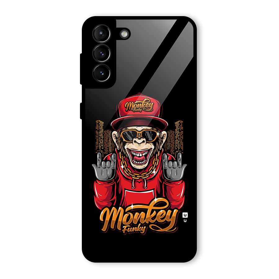 Hunky Funky Monkey Glass Back Case for Galaxy S21 Plus