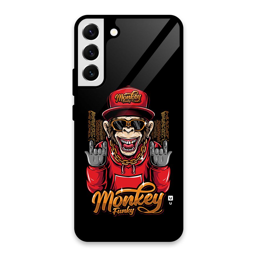 Hunky Funky Monkey Glass Back Case for Galaxy S22 Plus 5G