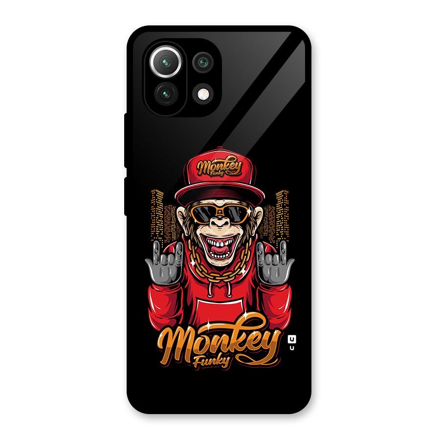 Hunky Funky Monkey Glass Back Case for Mi 11 Lite