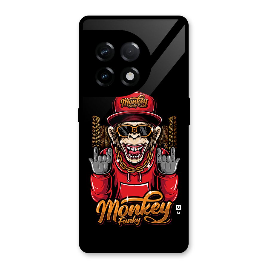 Hunky Funky Monkey Glass Back Case for OnePlus 11R