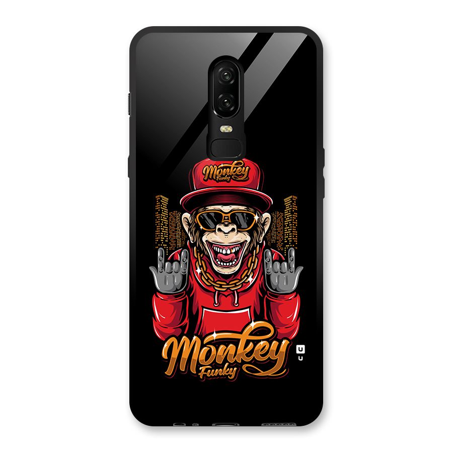 Hunky Funky Monkey Glass Back Case for OnePlus 6