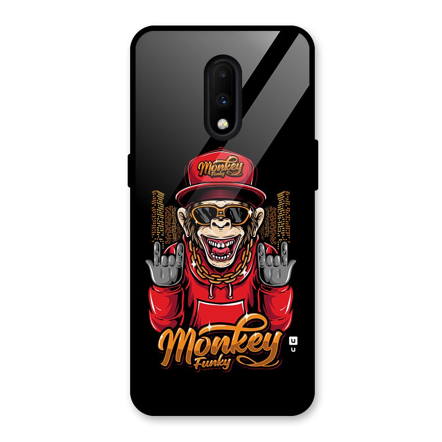 Hunky Funky Monkey Glass Back Case for OnePlus 7