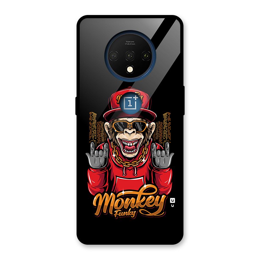 Hunky Funky Monkey Glass Back Case for OnePlus 7T