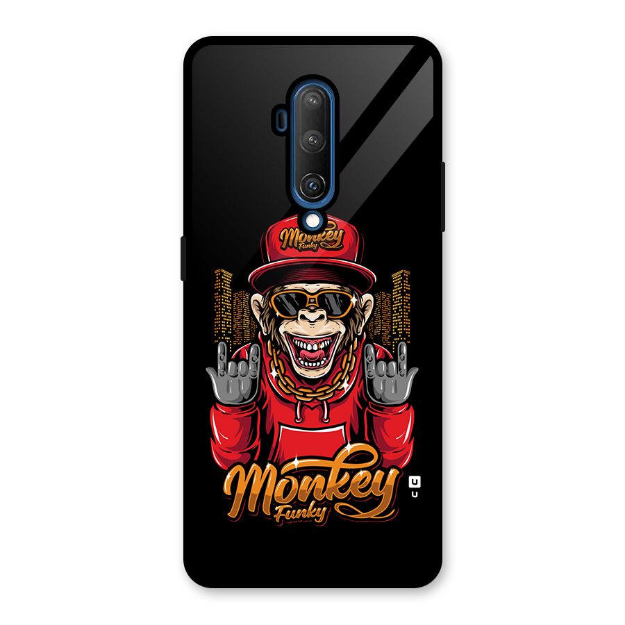 Hunky Funky Monkey Glass Back Case for OnePlus 7T Pro